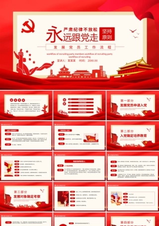 发展党员工作流程永远跟党走动态PPT.pptx