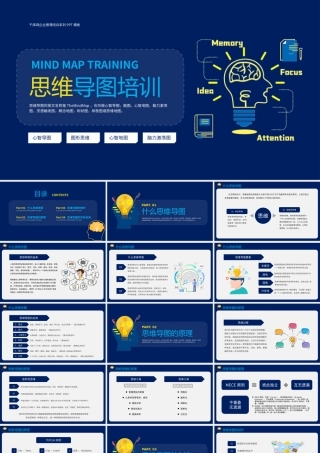 思维导图知识介绍培训课件PPT模板.pptx
