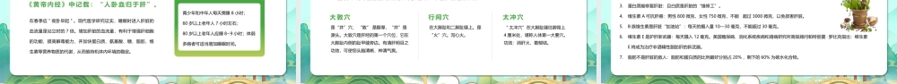 中国风小清新春季养肝PPT课件（带内容）.pptx