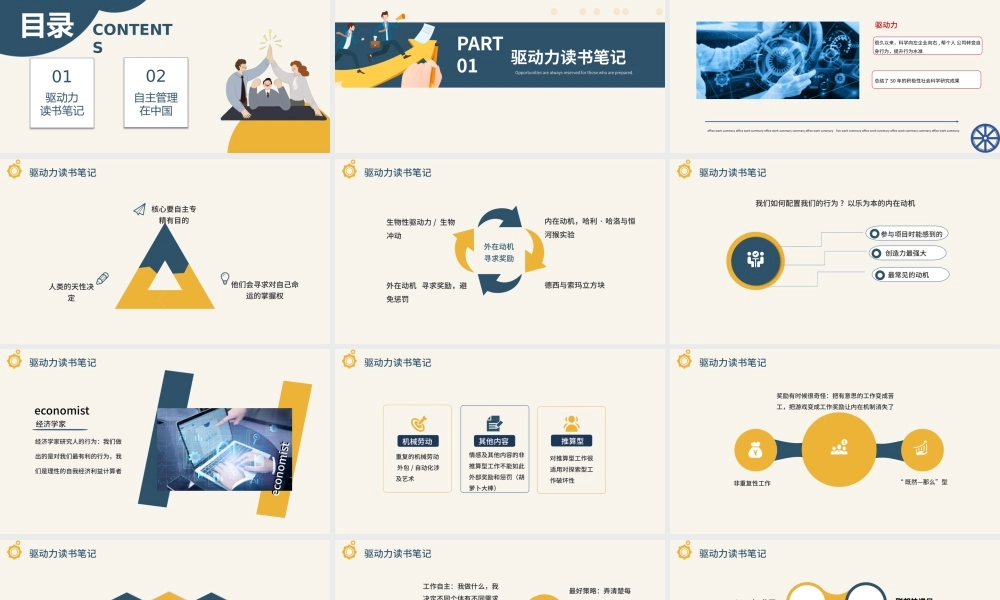 驱动力这个时代需要自我管理的复兴企业培训PPT模板.pptx