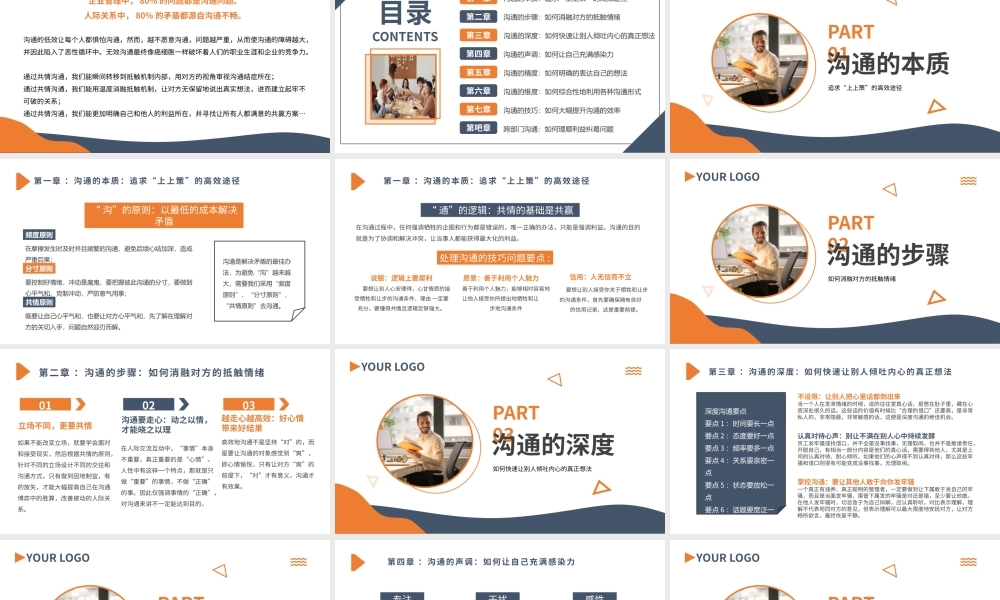 蓝色简约商务企业培训共情沟通PPT模板.pptx