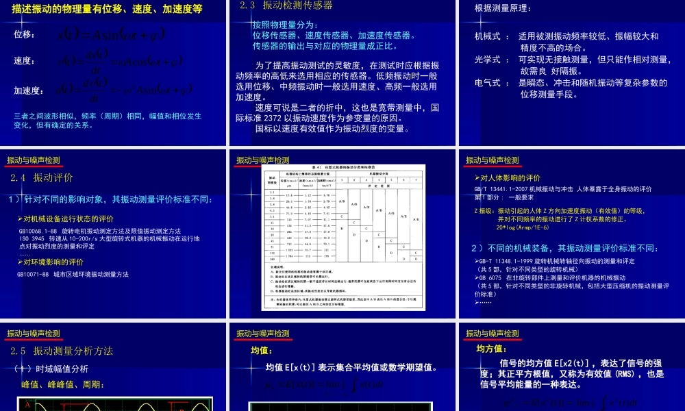 机械工程测试技术7振动与噪声检测与意义.ppt