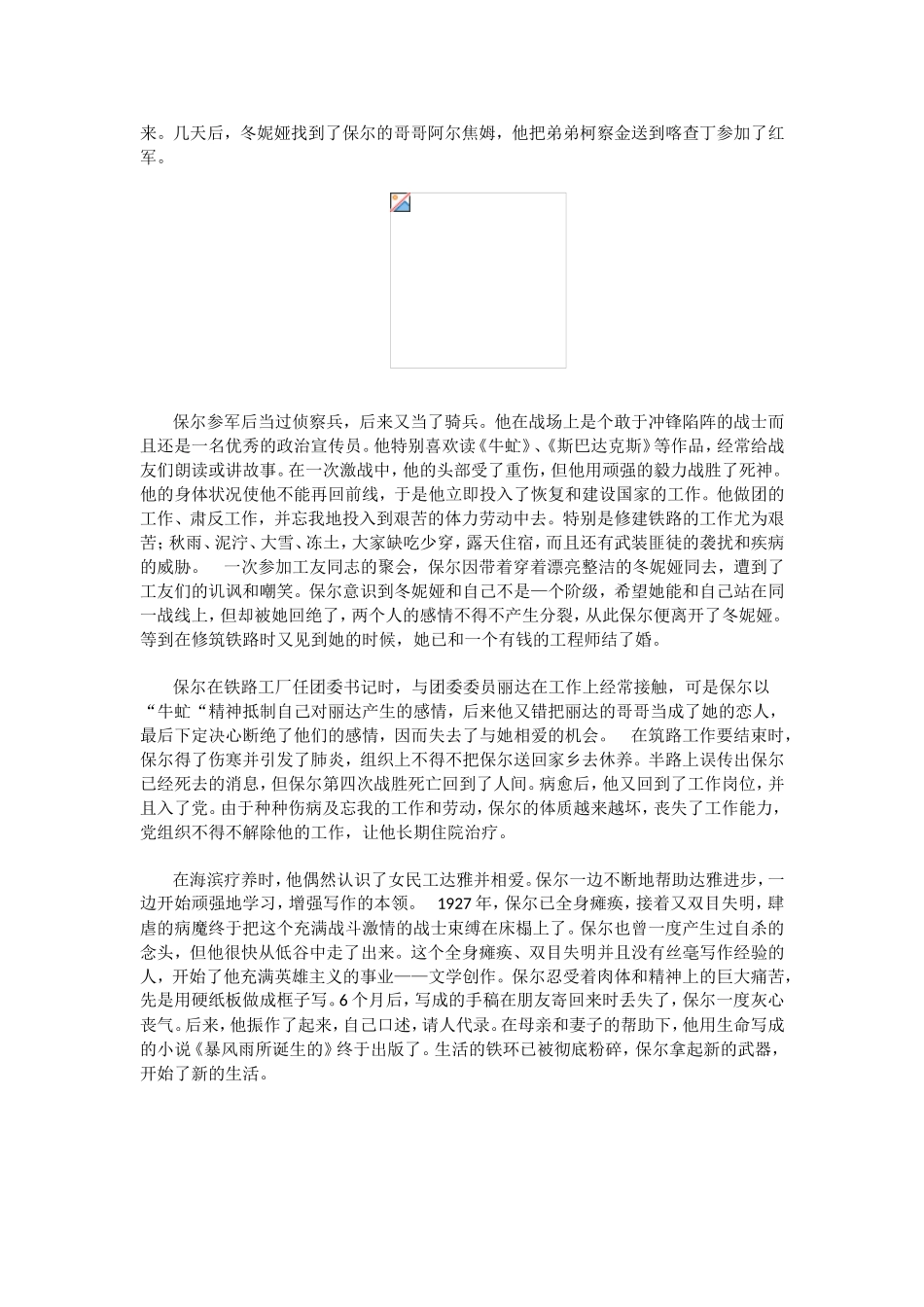钢铁是怎样炼成的中考语文知识点.doc_第2页