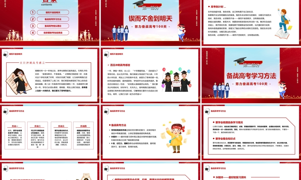 高考倒计时100天高考冲刺PPT课件（带内容）.ppt
