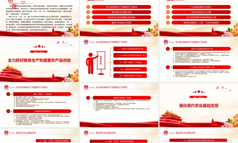 2022年中央一号文件2022年全面推进乡村振兴重点工作的意见PPT课件（带内容）.ppt