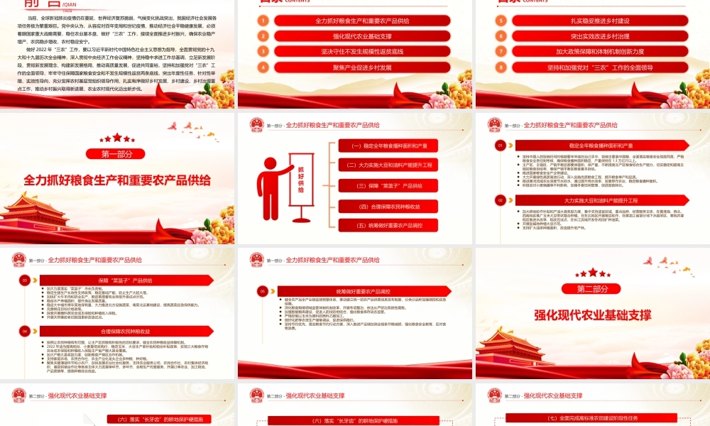 2022年中央一号文件2022年全面推进乡村振兴重点工作的意见PPT课件（带内容）.pptx