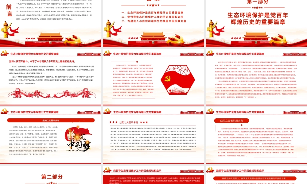 深入学习《决议》肩负起新时代建设美丽中国的历史使命PPT课件（带内容）.pptx