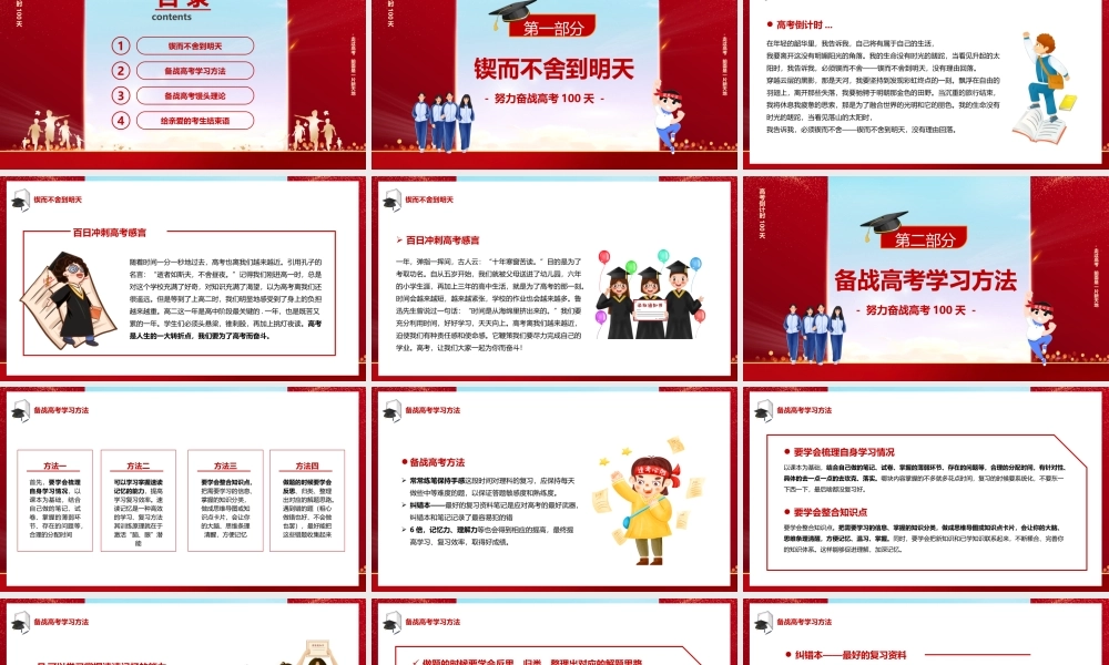 高考倒计时100天高考冲刺PPT课件（带内容）.pptx