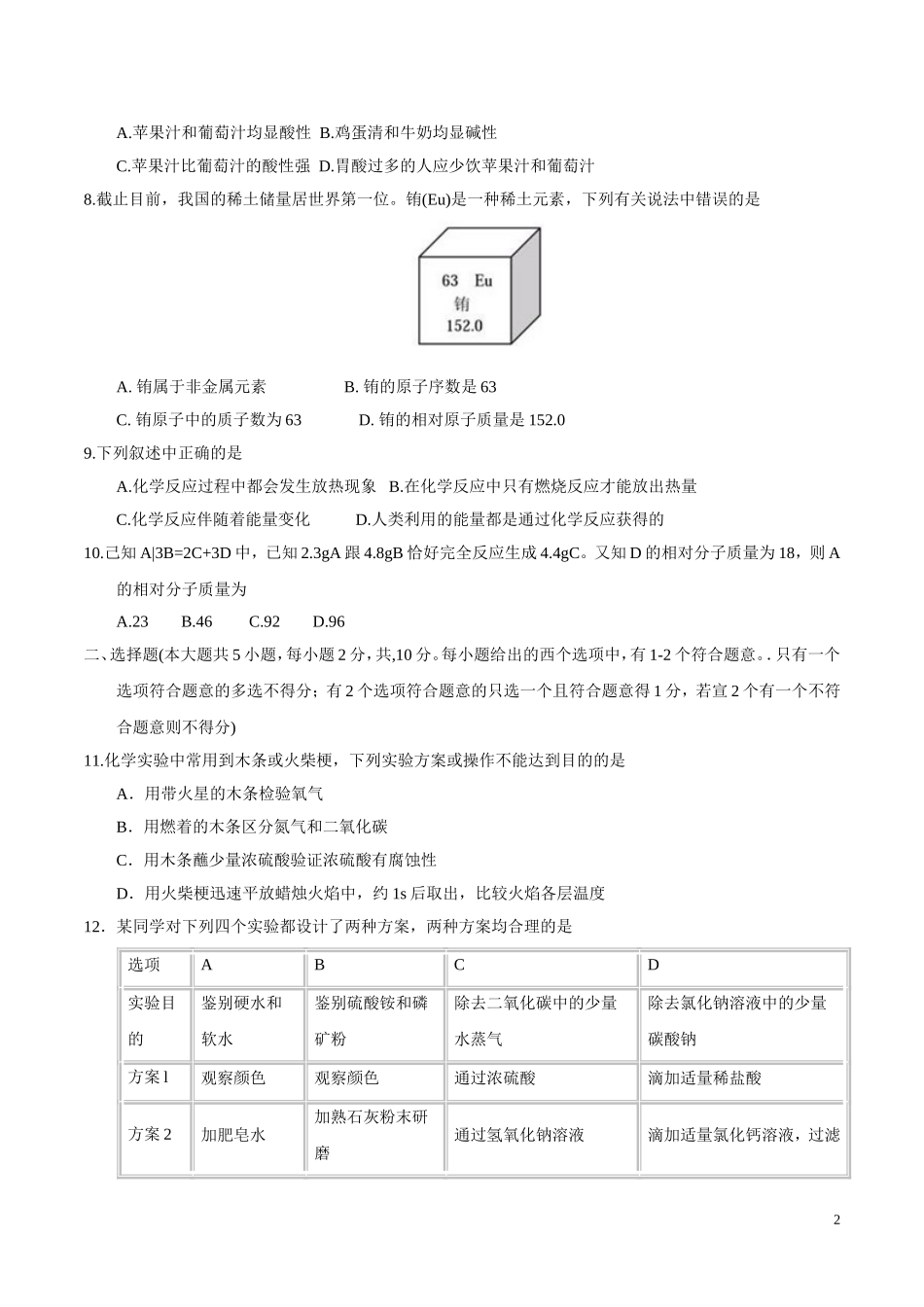 天津 2017年中考化学试题.doc_第2页