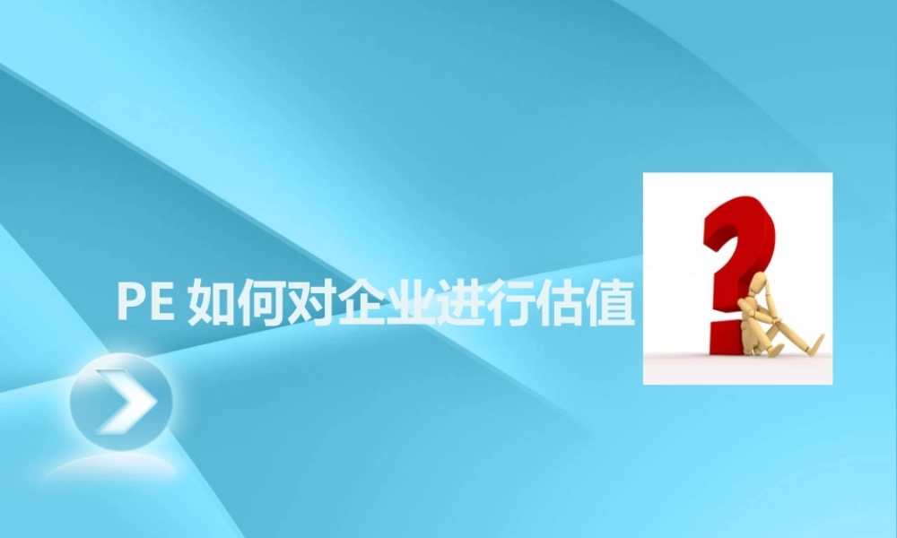 如何对企业进行估值.ppt