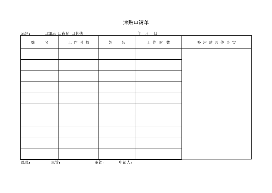津贴申请单.DOC_第1页