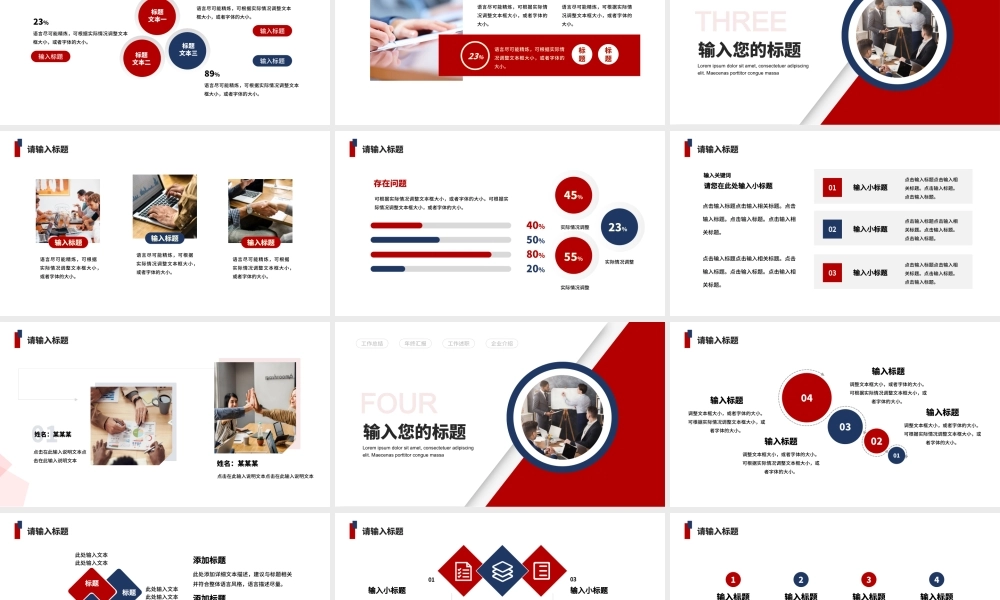 红蓝商务项目分析报告PPT通用模板.pptx
