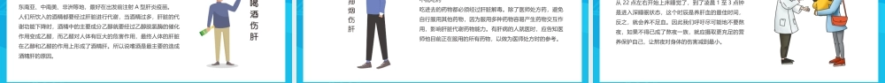 蓝色卡通全国爱肝日宣传介绍PPT模板.pptx