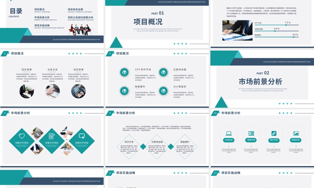 大学生创新创业项目计划书PPT模板.pptx