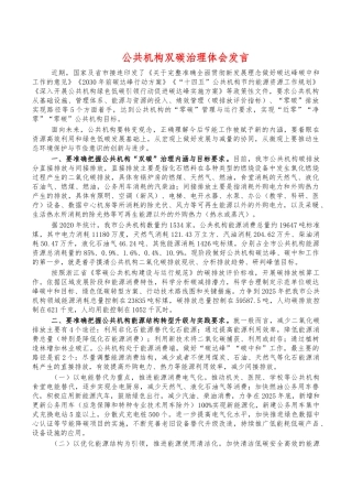公共机构双碳治理体会发言.docx