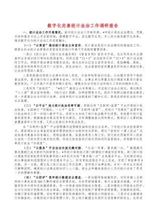 数字化完善统计法治工作调研报告.docx