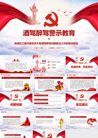 酒驾醉驾警示教育报告专题课件PPT模板.pptx