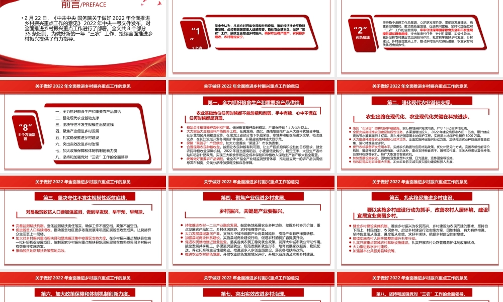 学习解读中央一号文件关于做好2022年全面推进乡村振兴重点工作的意见PPT课件（带内容）.ppt