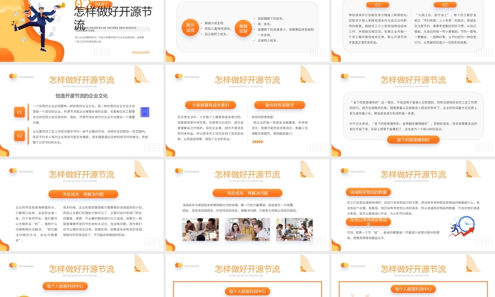 企业管理培训企业降本增效开源节流方案PPT课件（带内容）.pptx