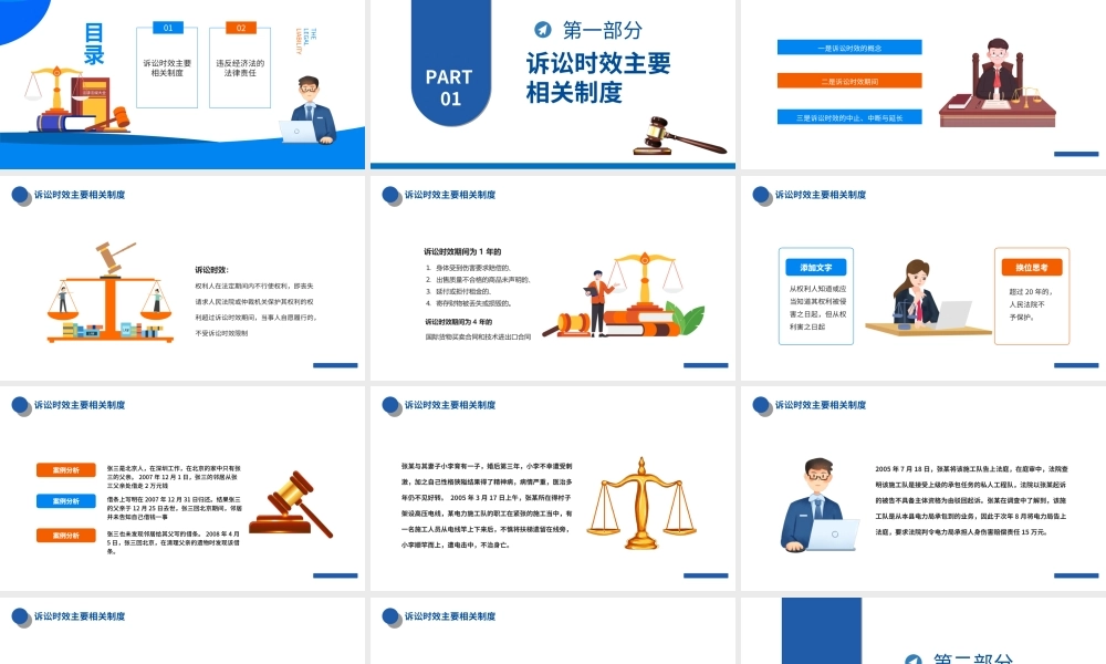 2022诉讼时效制度诉讼时效制度违反经济法的法律责任经济法基础知识PPT课件（带内容）.ppt