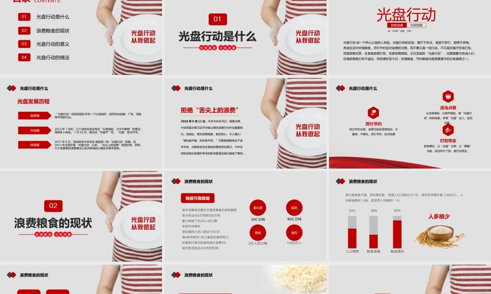 厉行节约反对浪费光盘行动主题班会PPT课件（带内容）.ppt