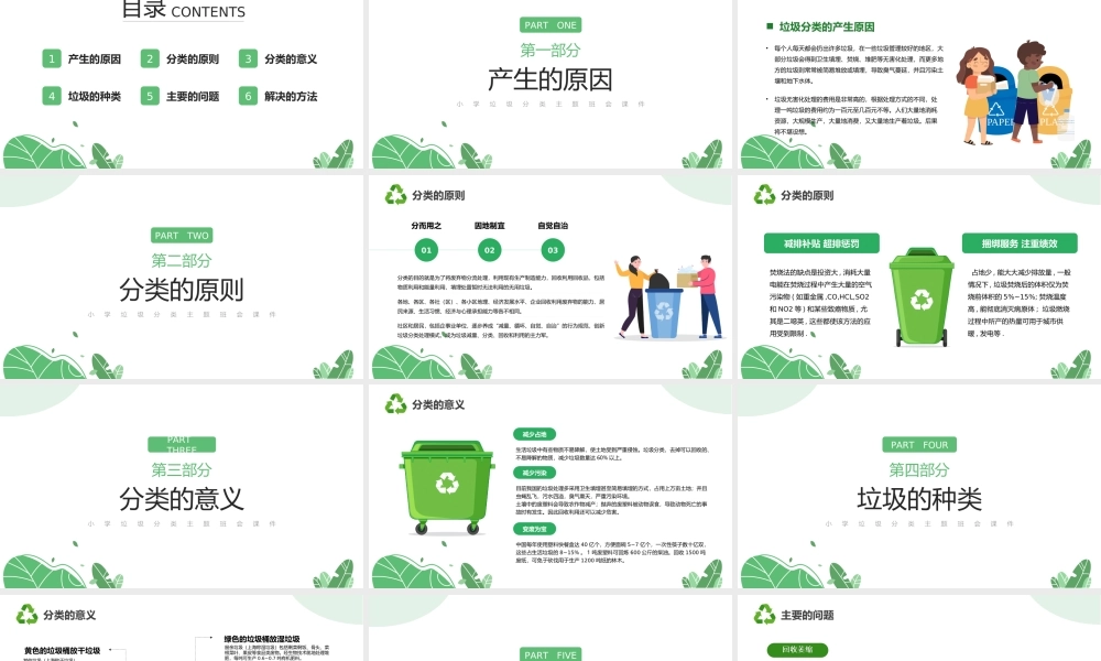 垃圾分类美化家园小学垃圾分类主题班会PPT课件（带内容）.ppt