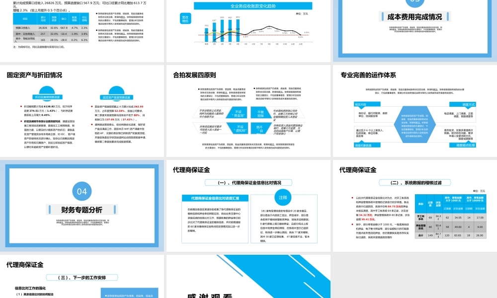 蓝色简约年度财务预算经营分析报PPT课件（带内容）.ppt