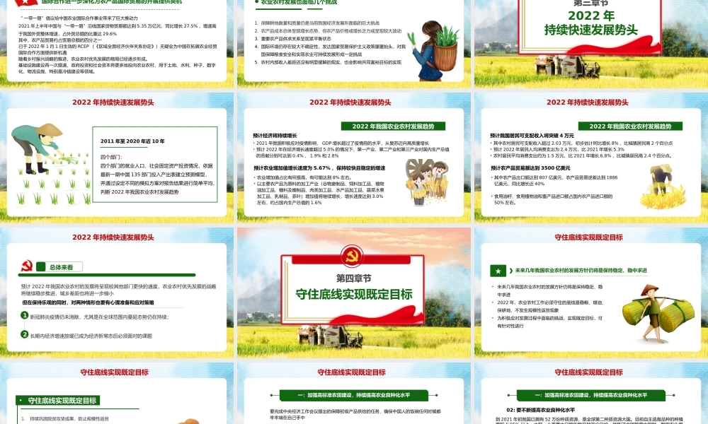 绿色党政保障农业农村优先发展PPT模板.pptx
