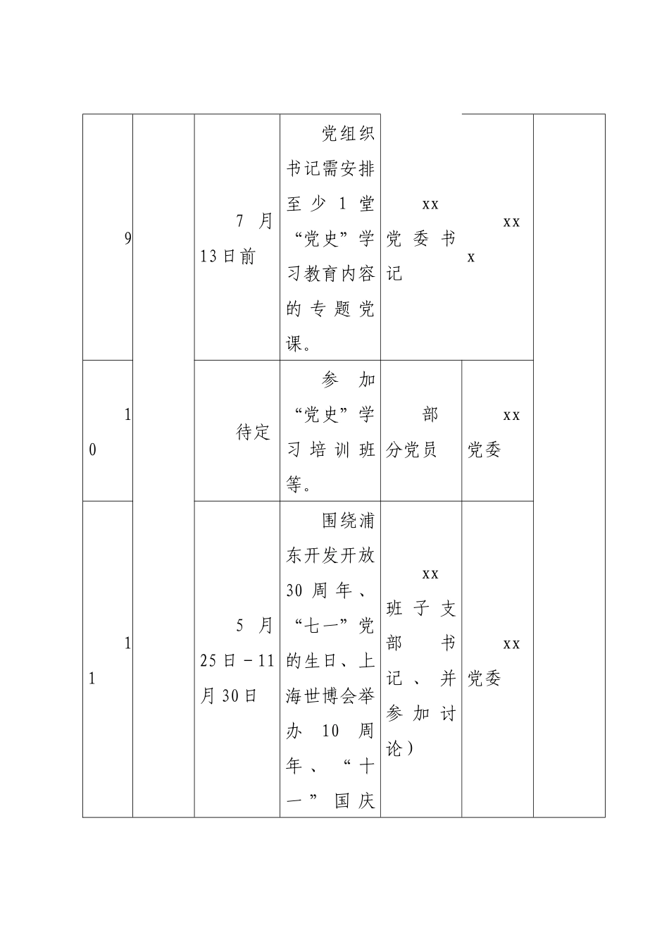好公文推荐-党史学习教育具体工作安排计划表.docx_第3页