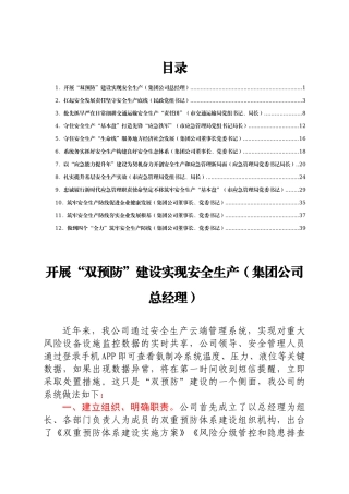 好公文推荐-党员领导干部关于安全生产工作经验交流发言汇编12篇.docx