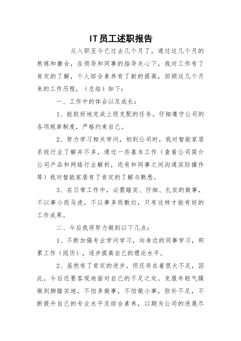 IT员工述职报告.docx_第1页