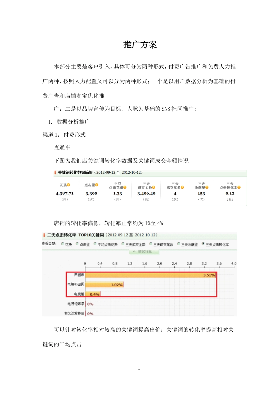 淘宝商城运营及推广方案.doc_第1页