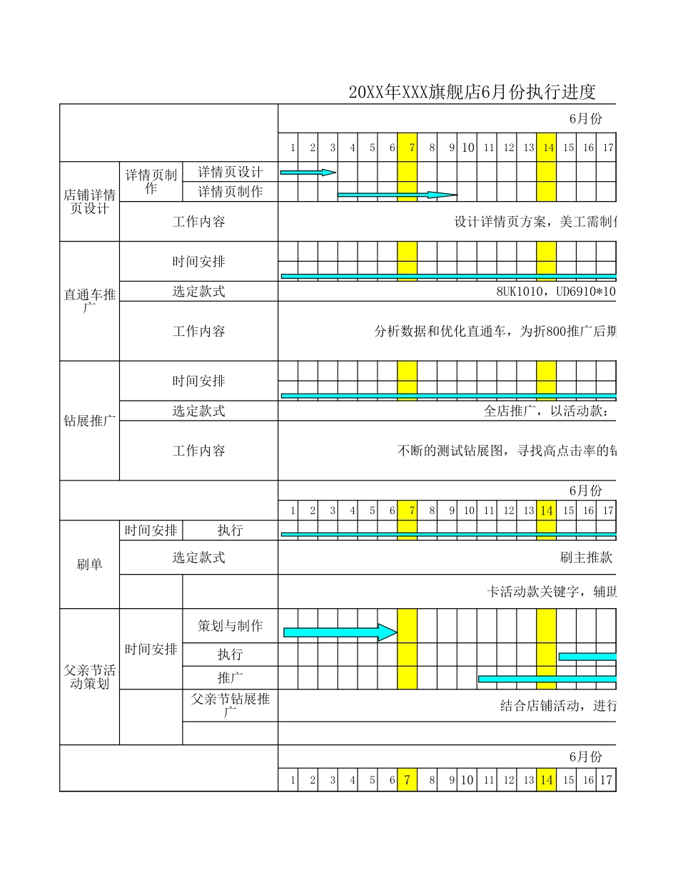 【运营方案】1月份执行进度表.xls_第1页