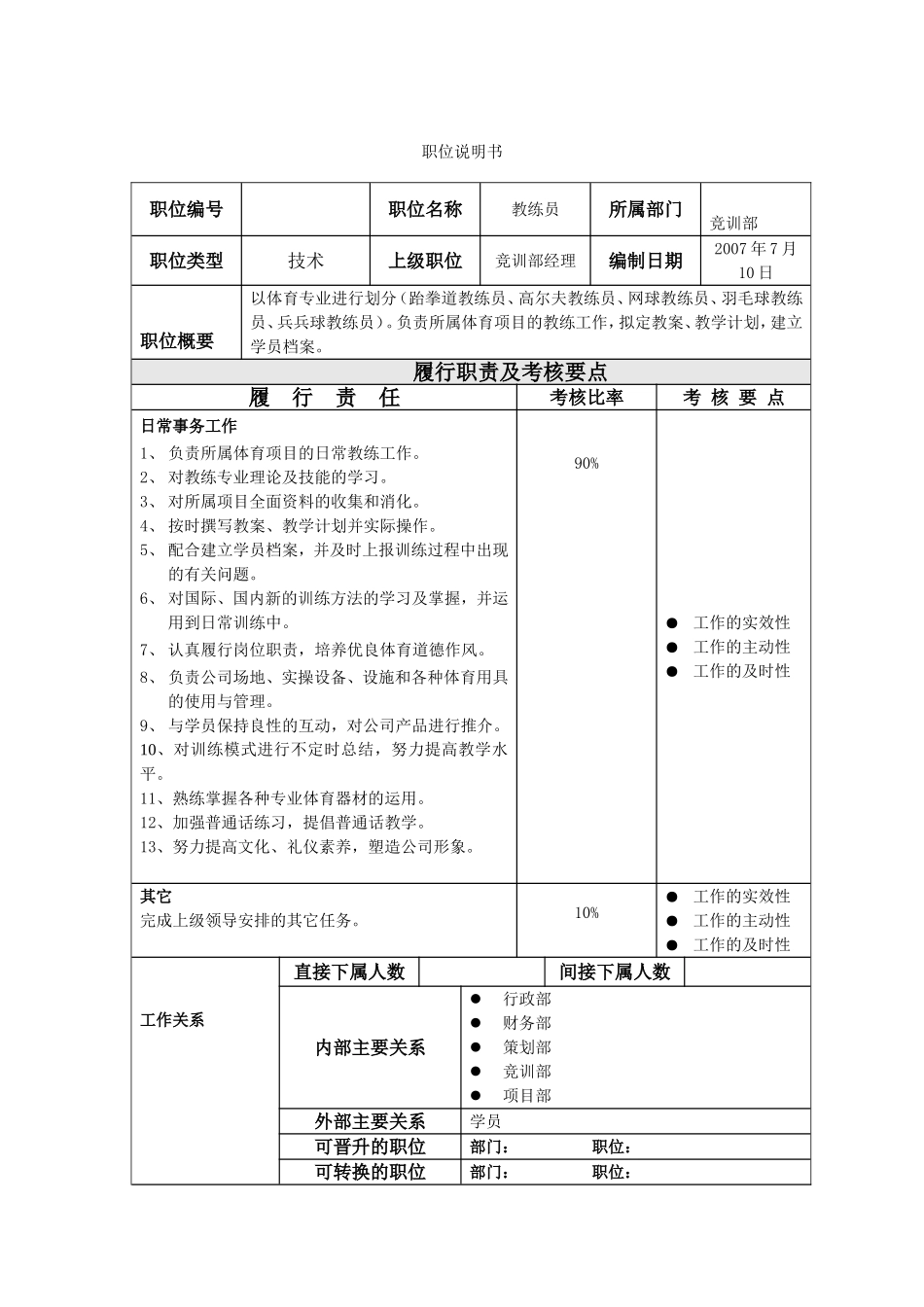 教练员职位说明书.doc_第1页