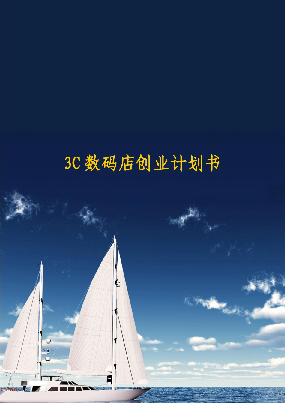 3C数码店创业计划书.docx_第1页