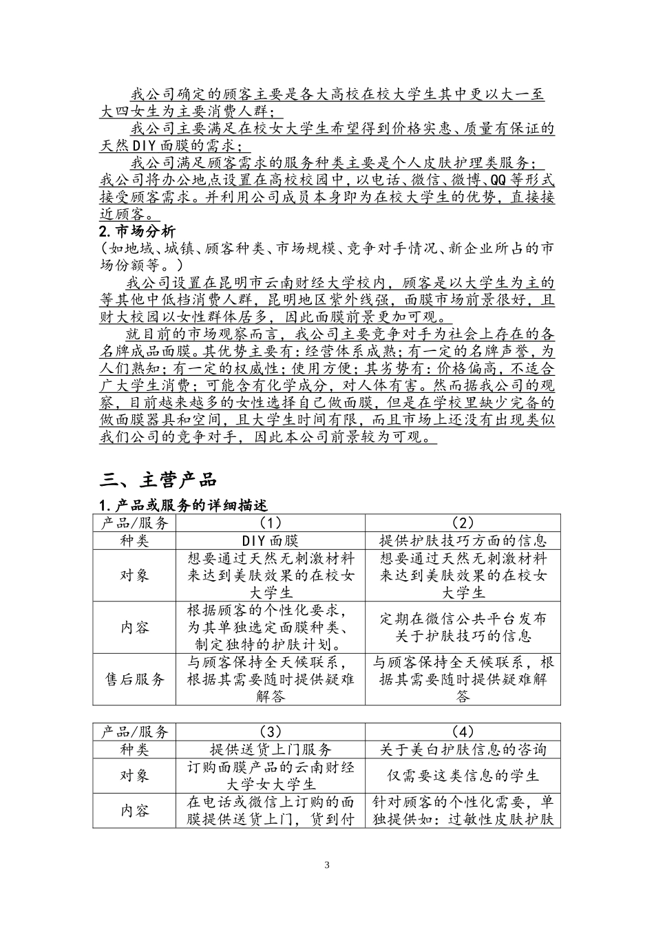 天然DIY面膜创业计划书.doc_第3页