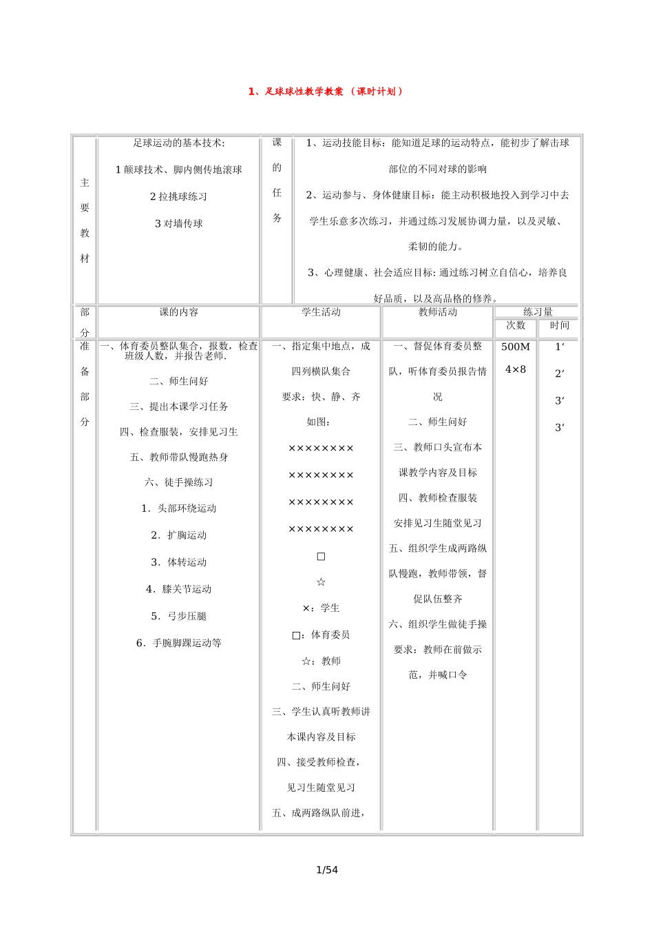 人教版初中足球教学教案大全1.doc_第2页