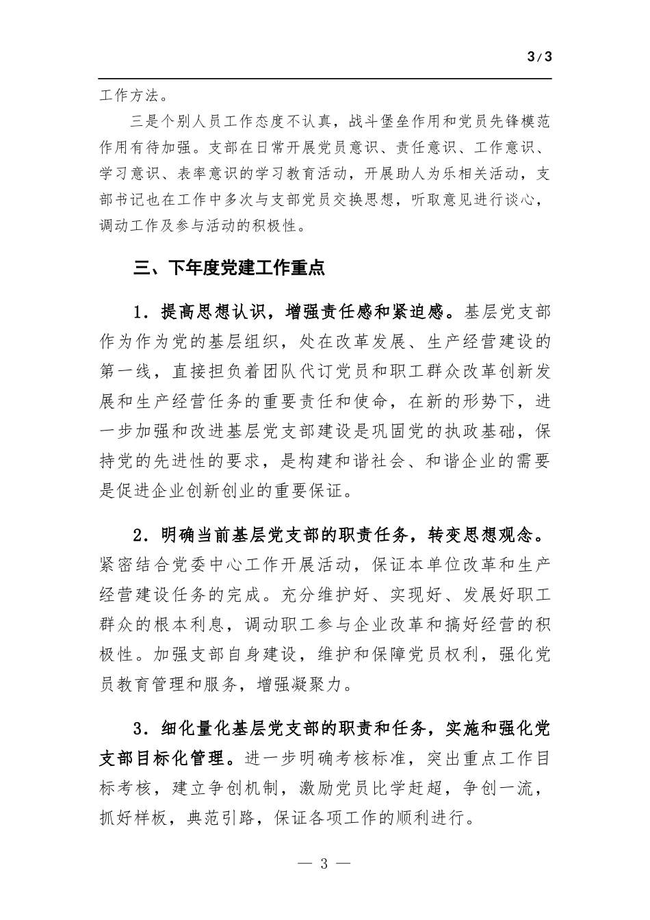 支部党建工作总结及下年度工作计划.docx_第3页