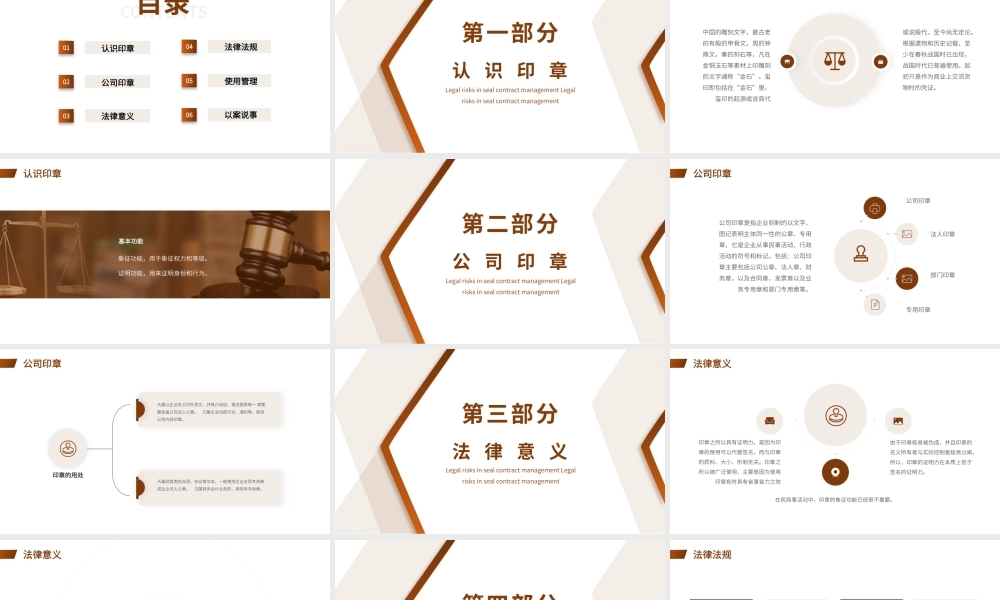 褐色印章管理合同的法律风险PPT.pptx