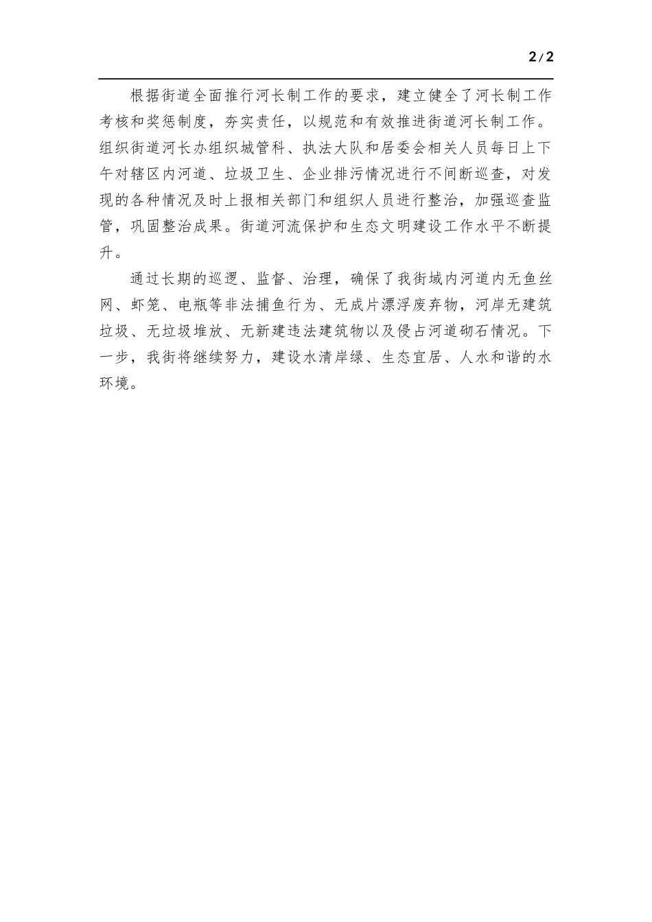 河长制履职情况总结.docx_第2页