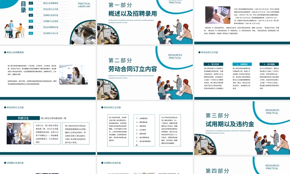 人力资源部企业实用劳动法动态PPT模板.pptx