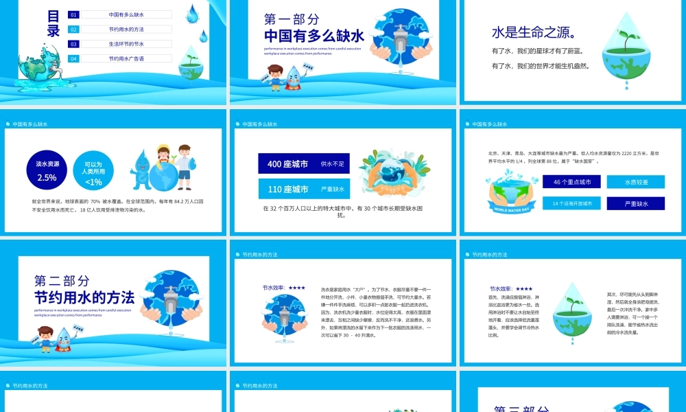 珍惜水源从我做起动态PPT模板.pptx
