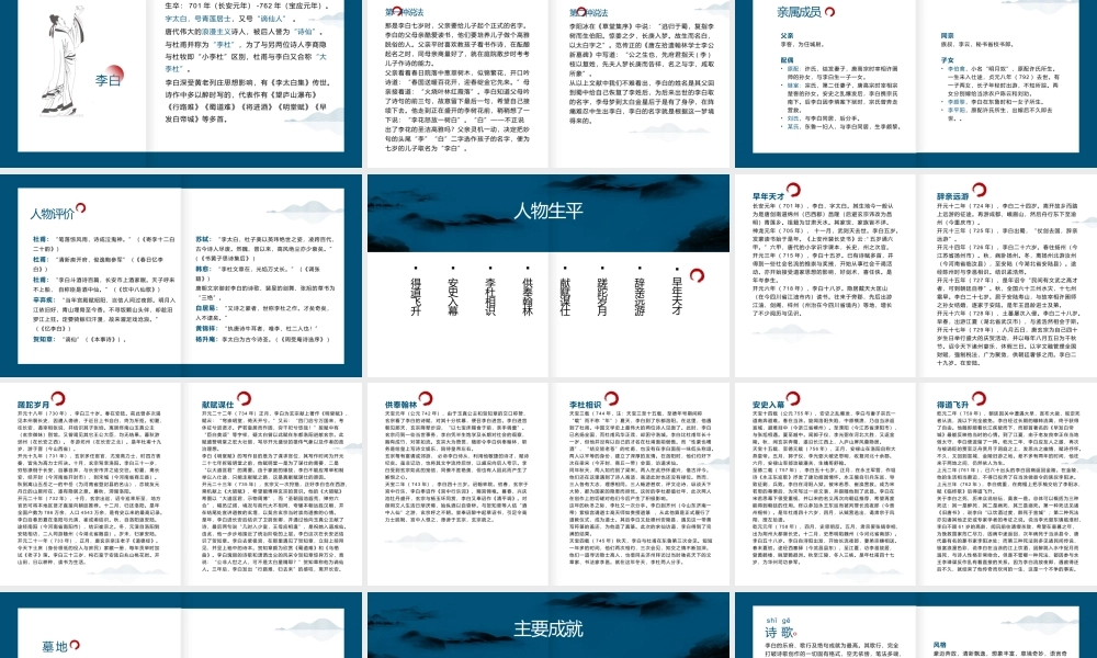 《诗人李白简介》教学通用PPT模板.pptx