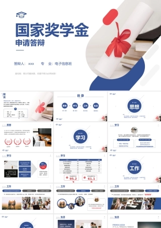 本科国家奖学金申请答辩PPT模板.pptx