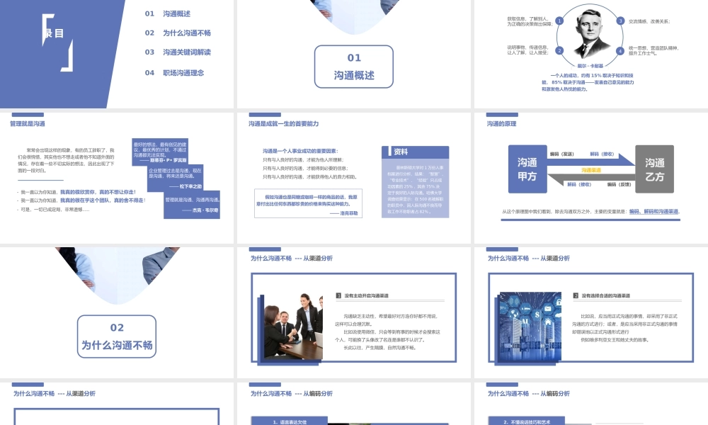 简约风沟通解决问题PPT模板.pptx