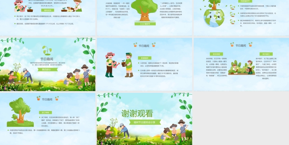 312植树节主题班会PPT课件（带内容）.ppt