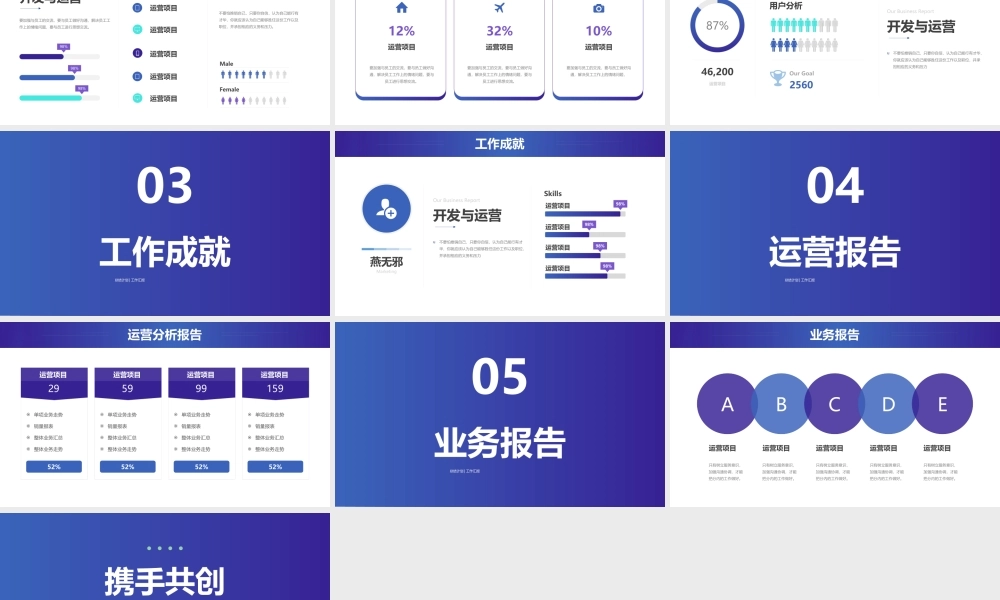 蓝色科技风数据可视化运营数据分析报告PPT课件（带内容）.ppt