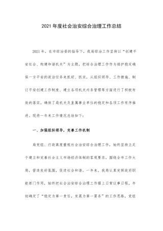2021年度社会治安综合治理工作总结.docx