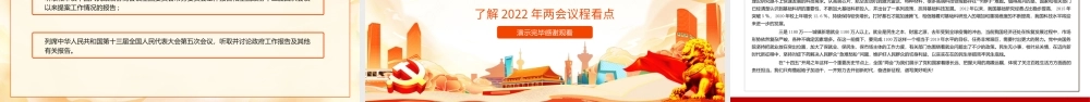 聚焦2022两会了解2022年两会议程看点PPT课件（带内容）.ppt