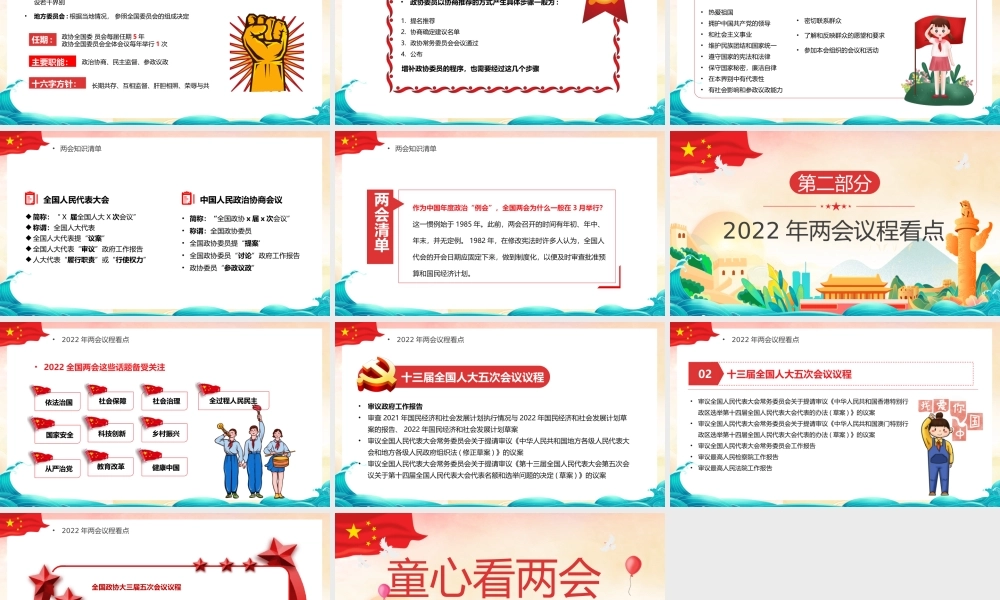 2022年两会精神进校园全国两会知识帖PPT课件（带内容）1.pptx